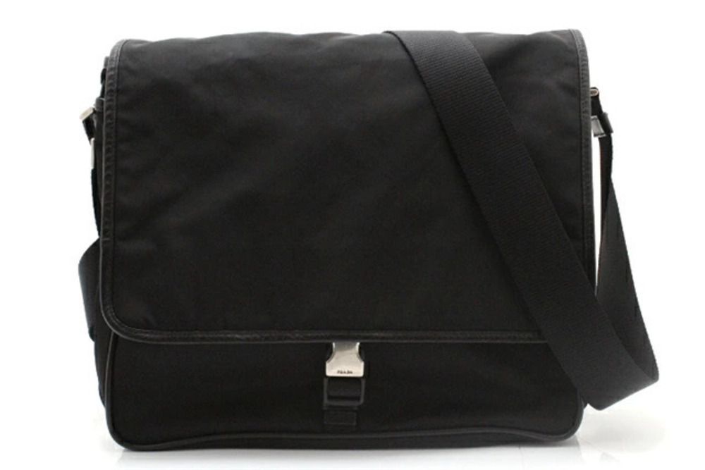 Prada Crossbody Tessuto Saffiano Bag Nero black